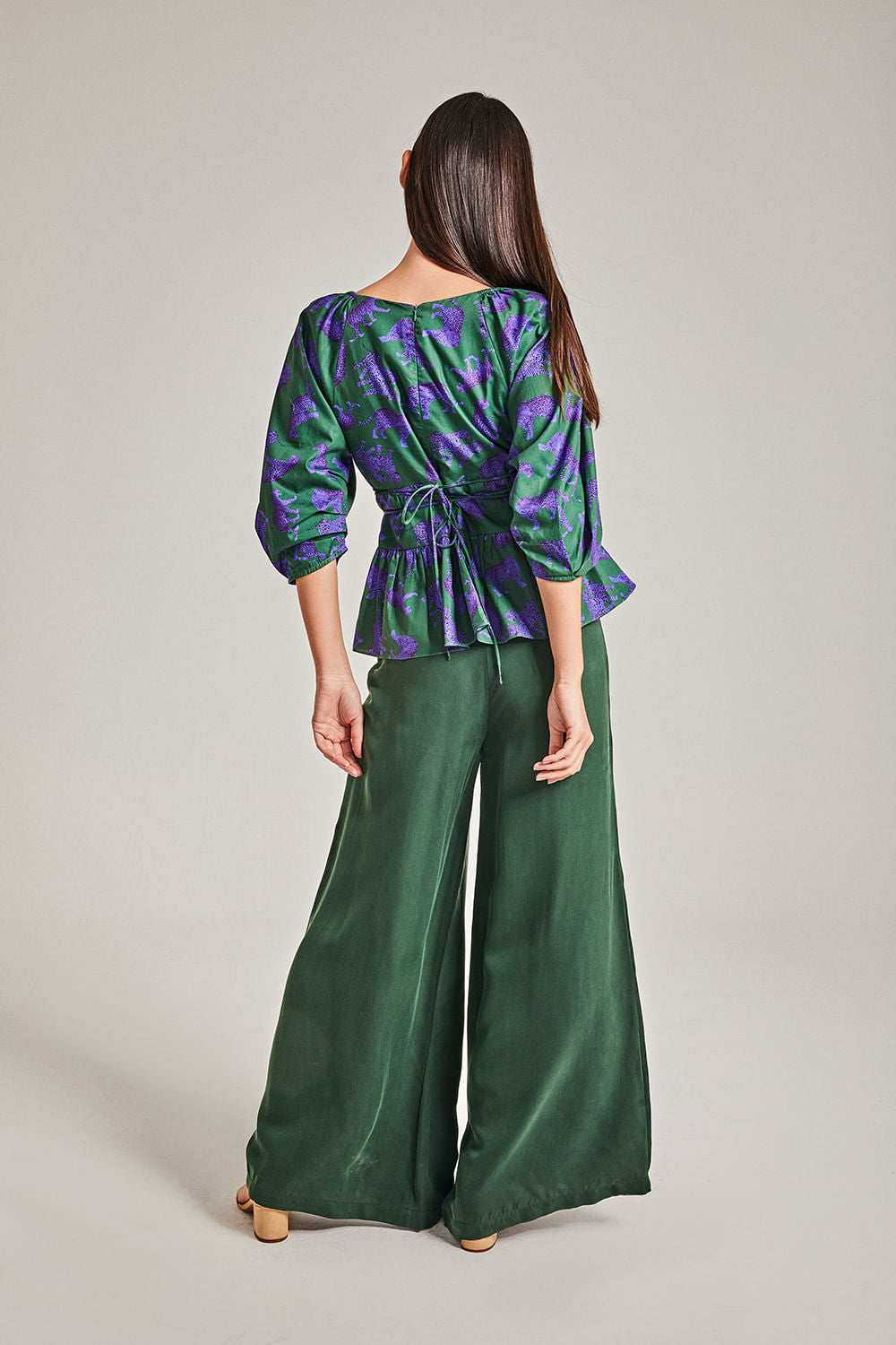 CALCA PANTALONA AMPLA VERDE BANDEIRA