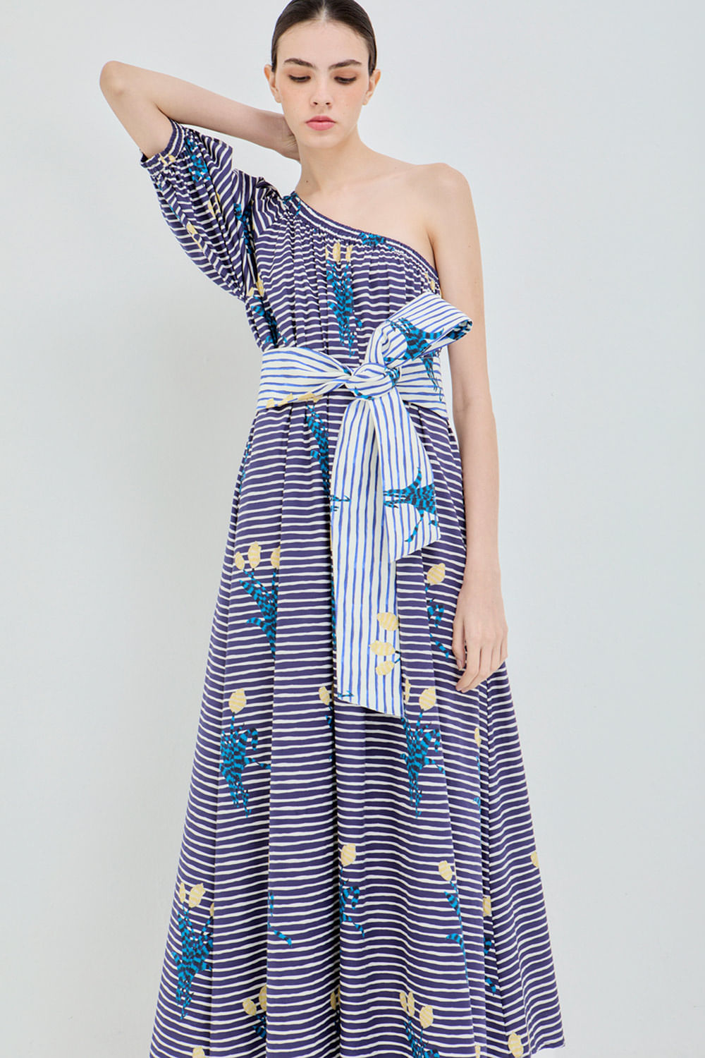 VESTIDO CELINA listra riad azul