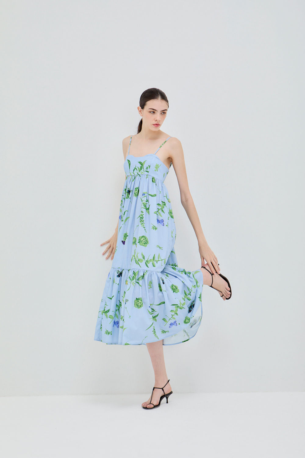 VESTIDO KARINA FLORA AZUL