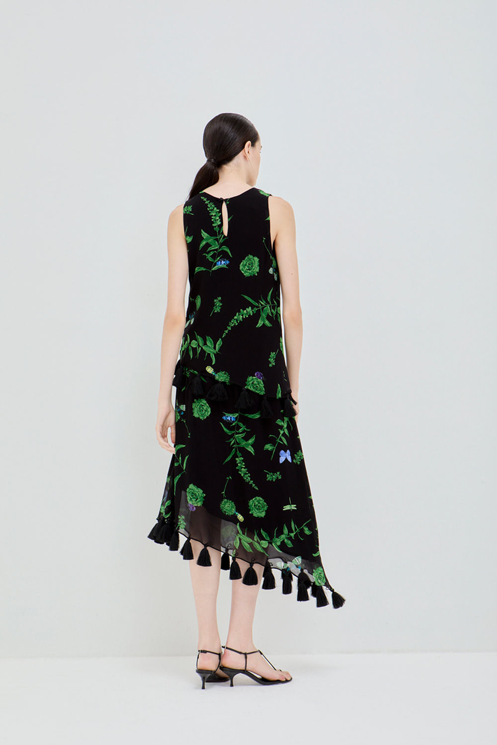 SAIA TASSEL FLORA PRETO