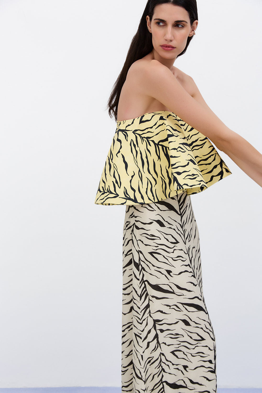 VESTIDO LU ZEBRA OFF-BUTTER
