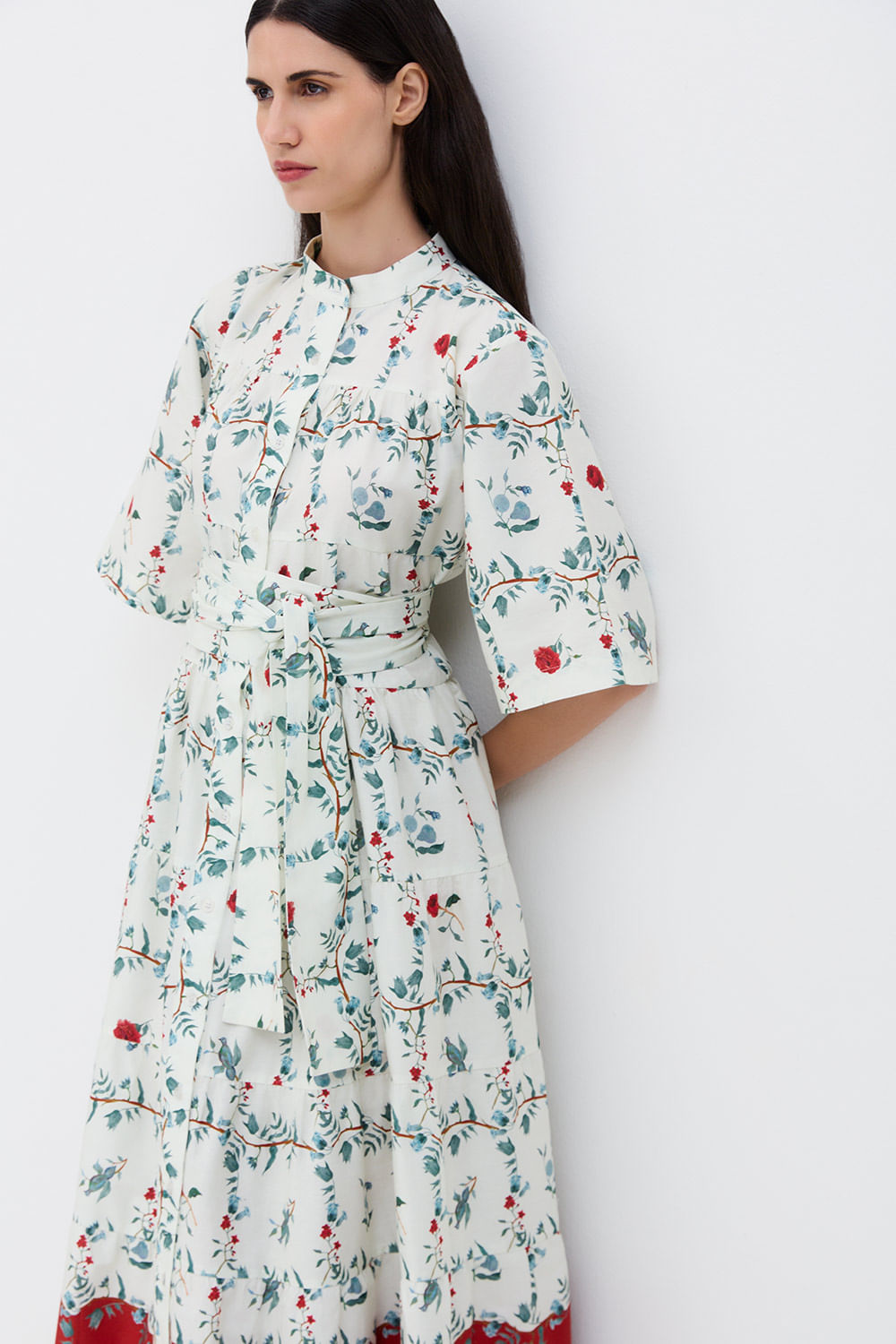 VESTIDO AMAL ÁRVORE BOX BARRADO
