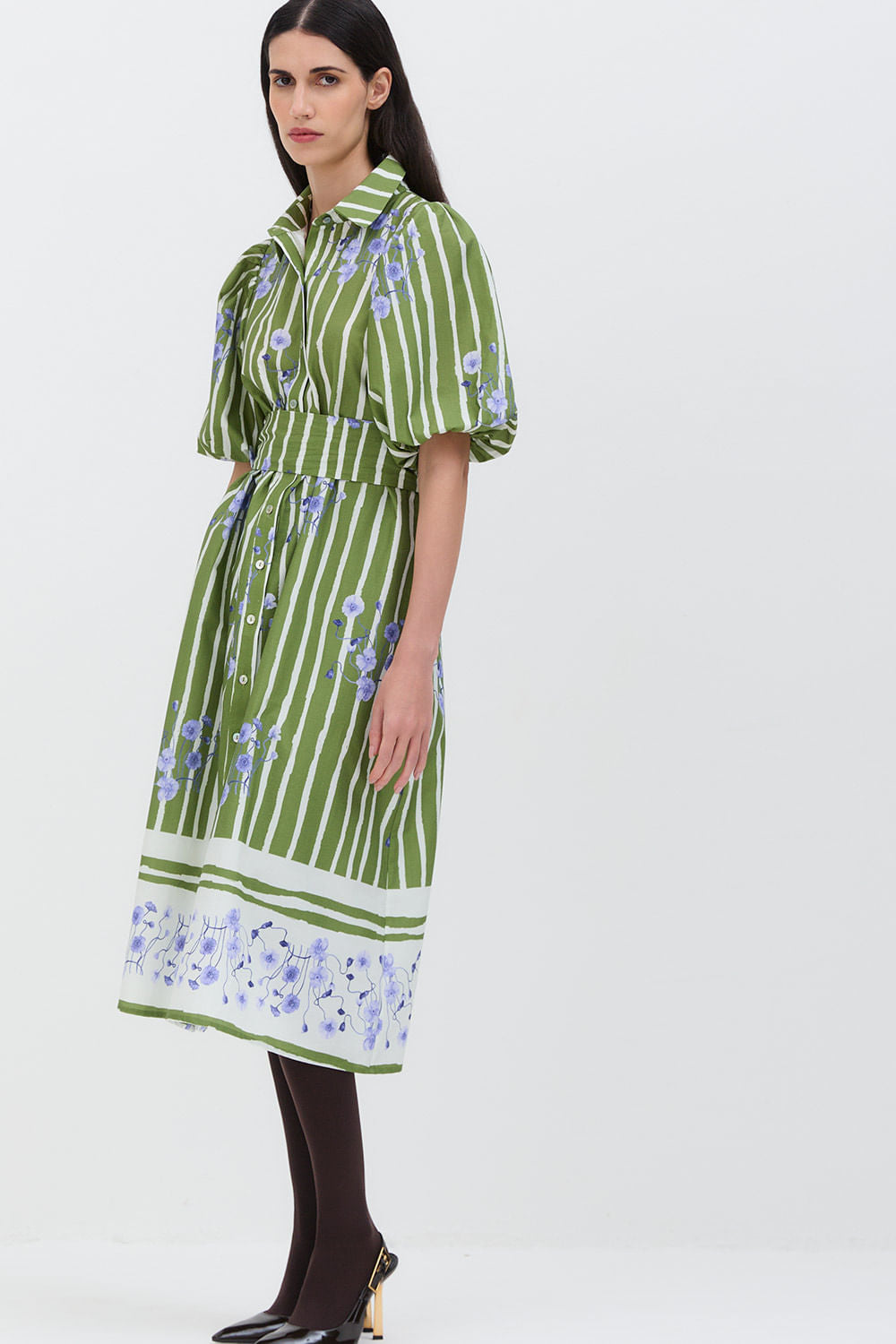 VESTIDO CHEMISE BUFANTE FLEE INVERSO