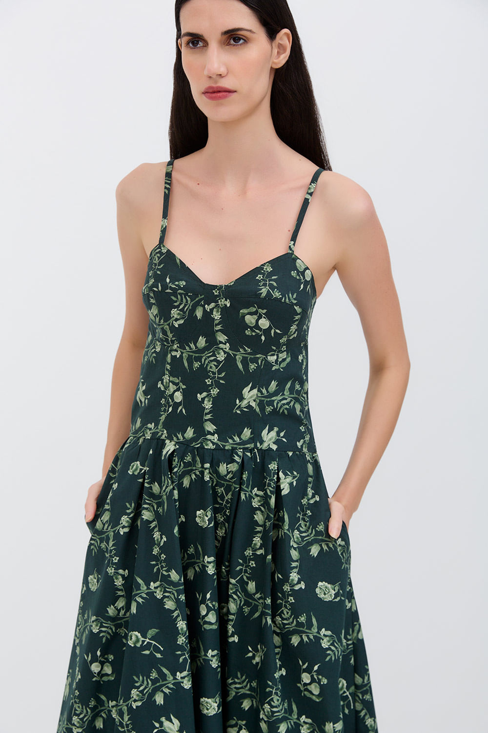 VESTIDO ANGELINA ÁRVORE BOX VERDE