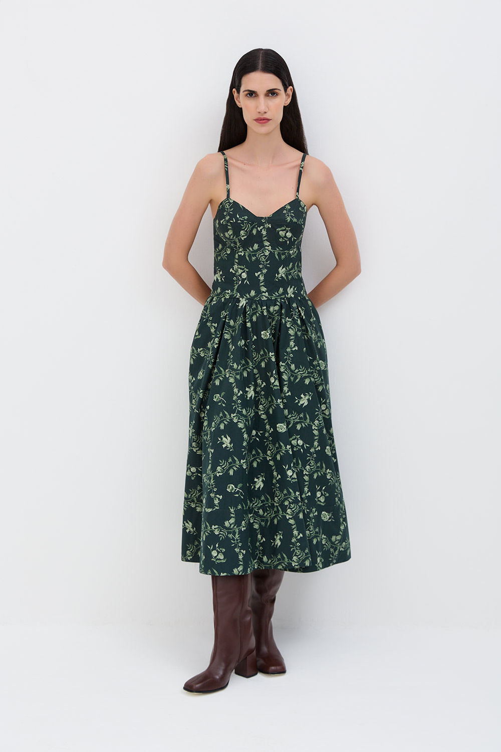 VESTIDO ANGELINA ÁRVORE BOX VERDE
