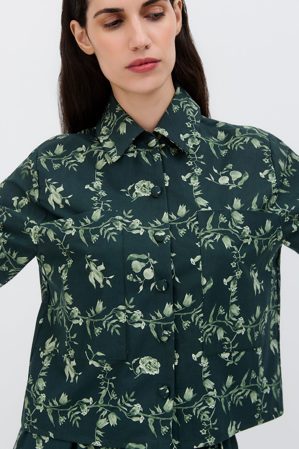 CAMISA ALVA ÁRVORE BOX VERDE