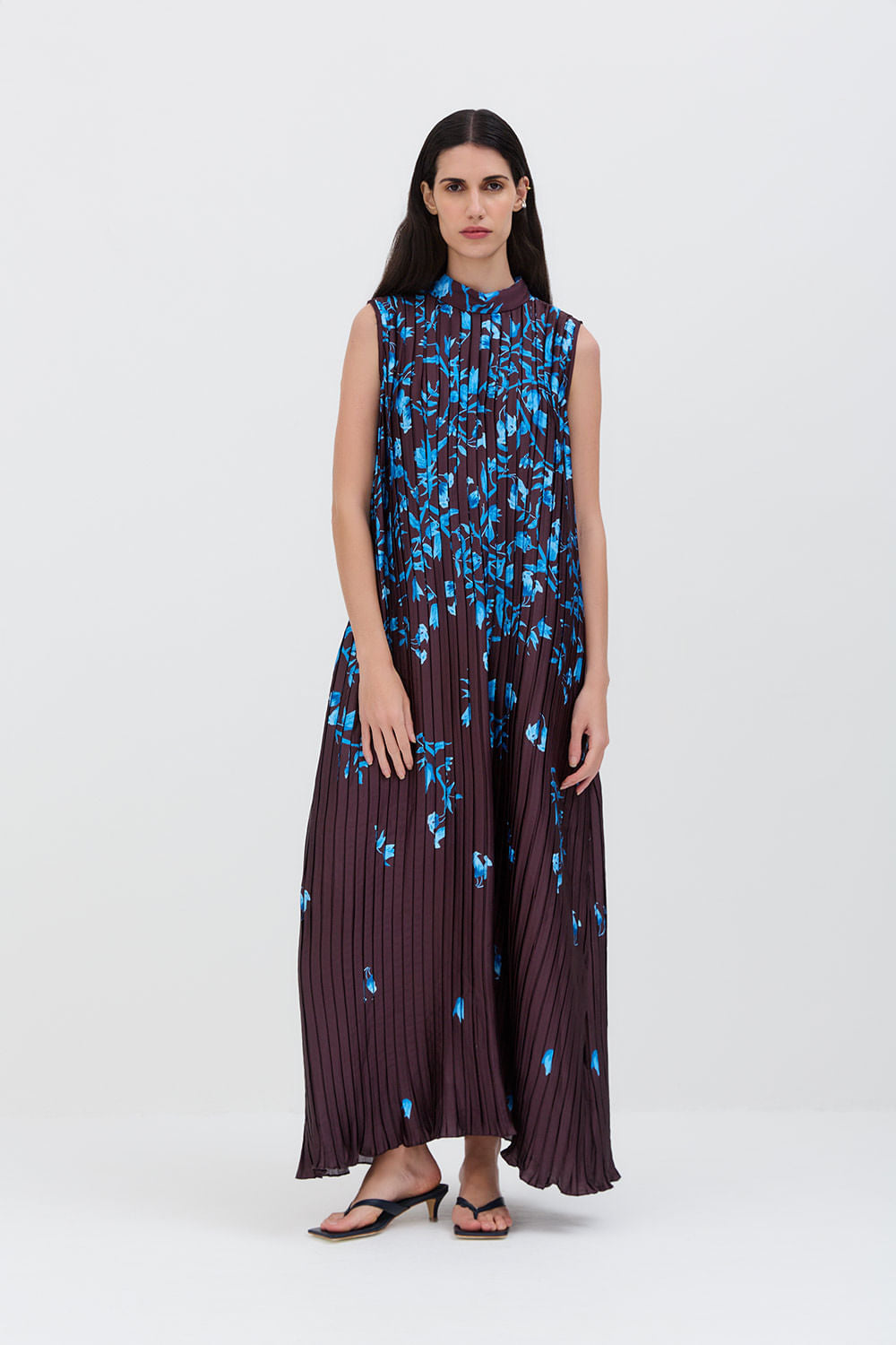 VESTIDO CAETANA ÁRVORE DEGRADÊ BURGANDY