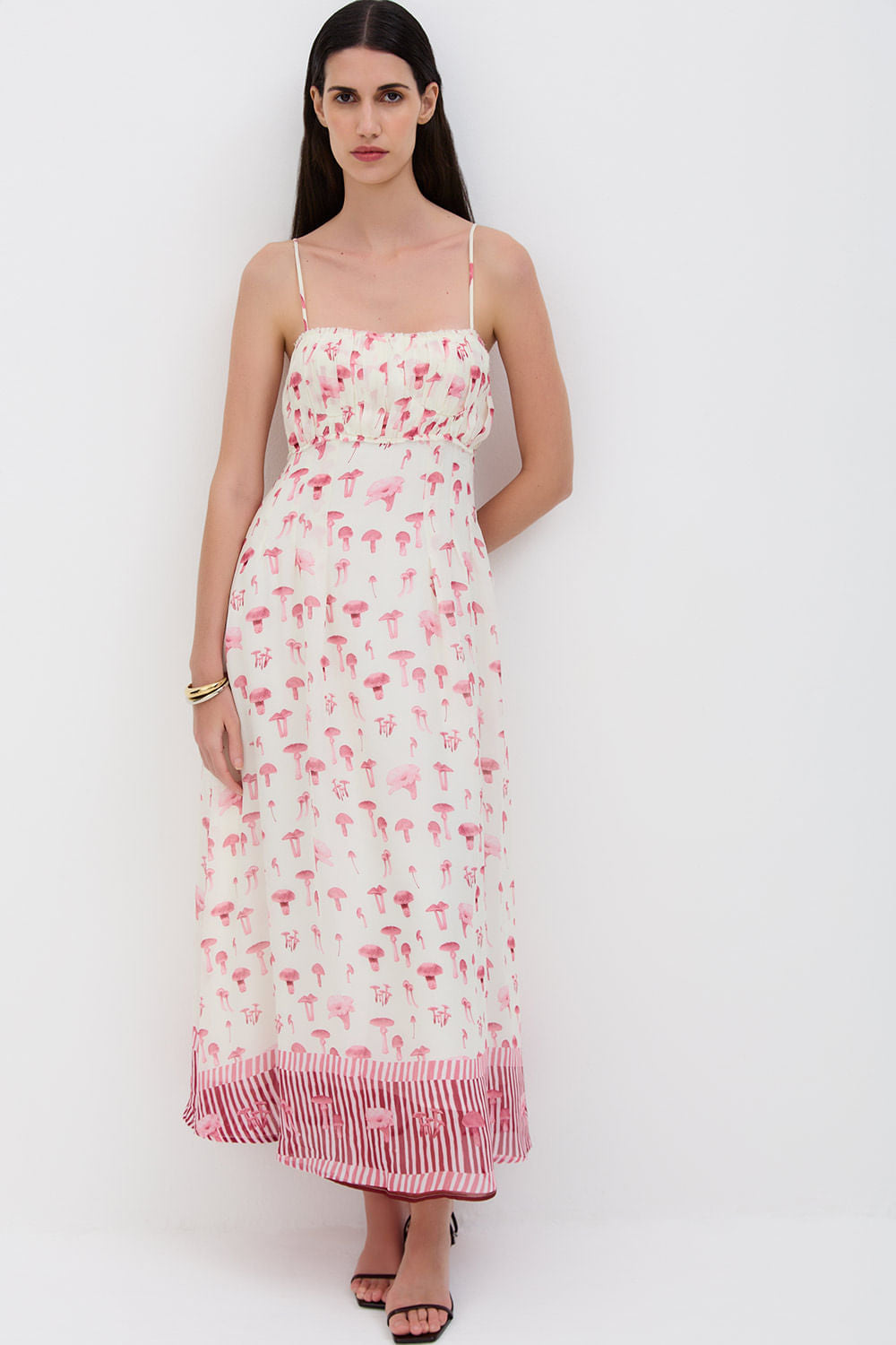 VESTIDO BELLE COGU ROSA BARRADO
