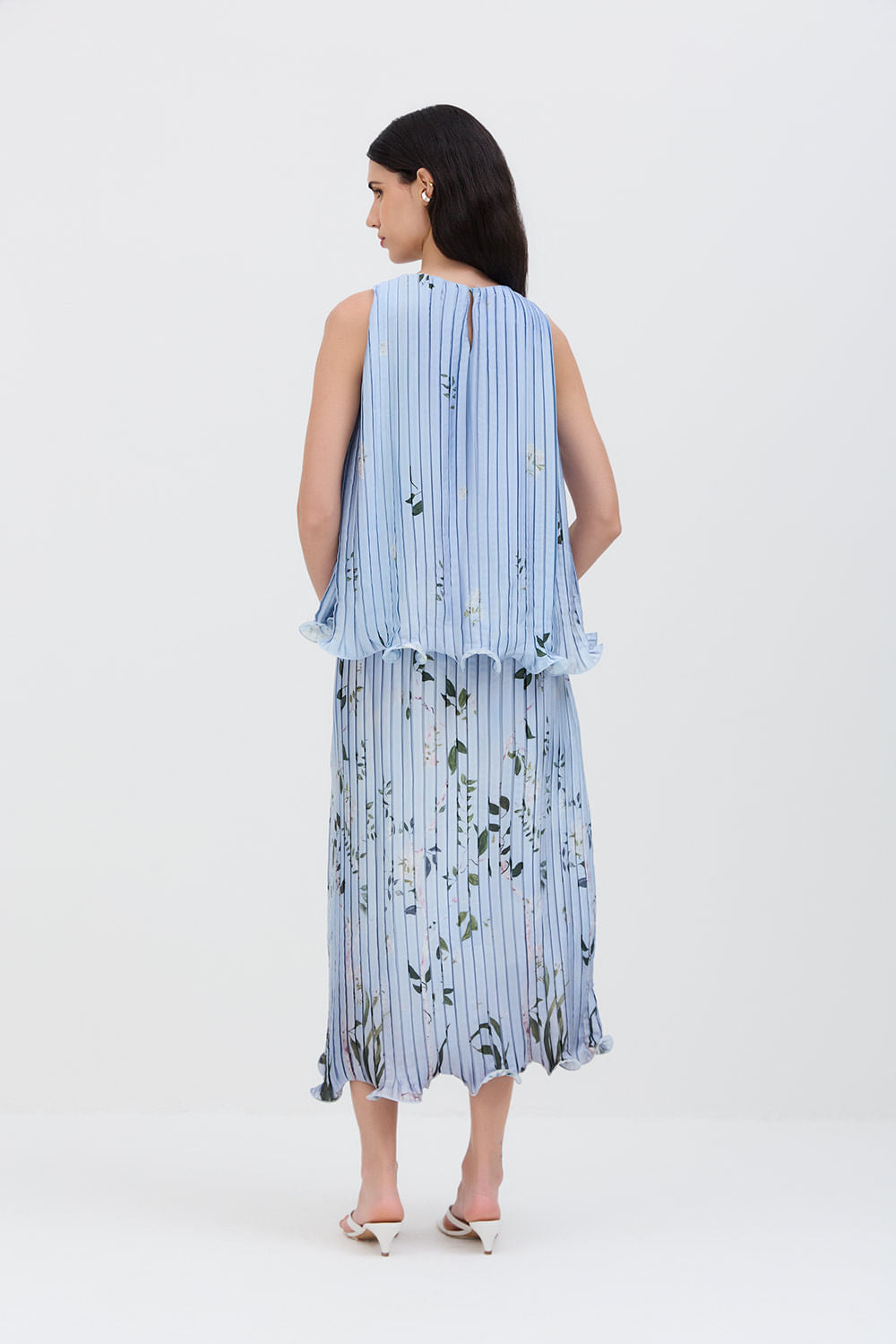 SAIA PLISSADA DAYDREAM AZUL