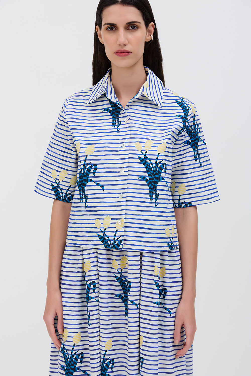 CAMISA ALVA listra riad off