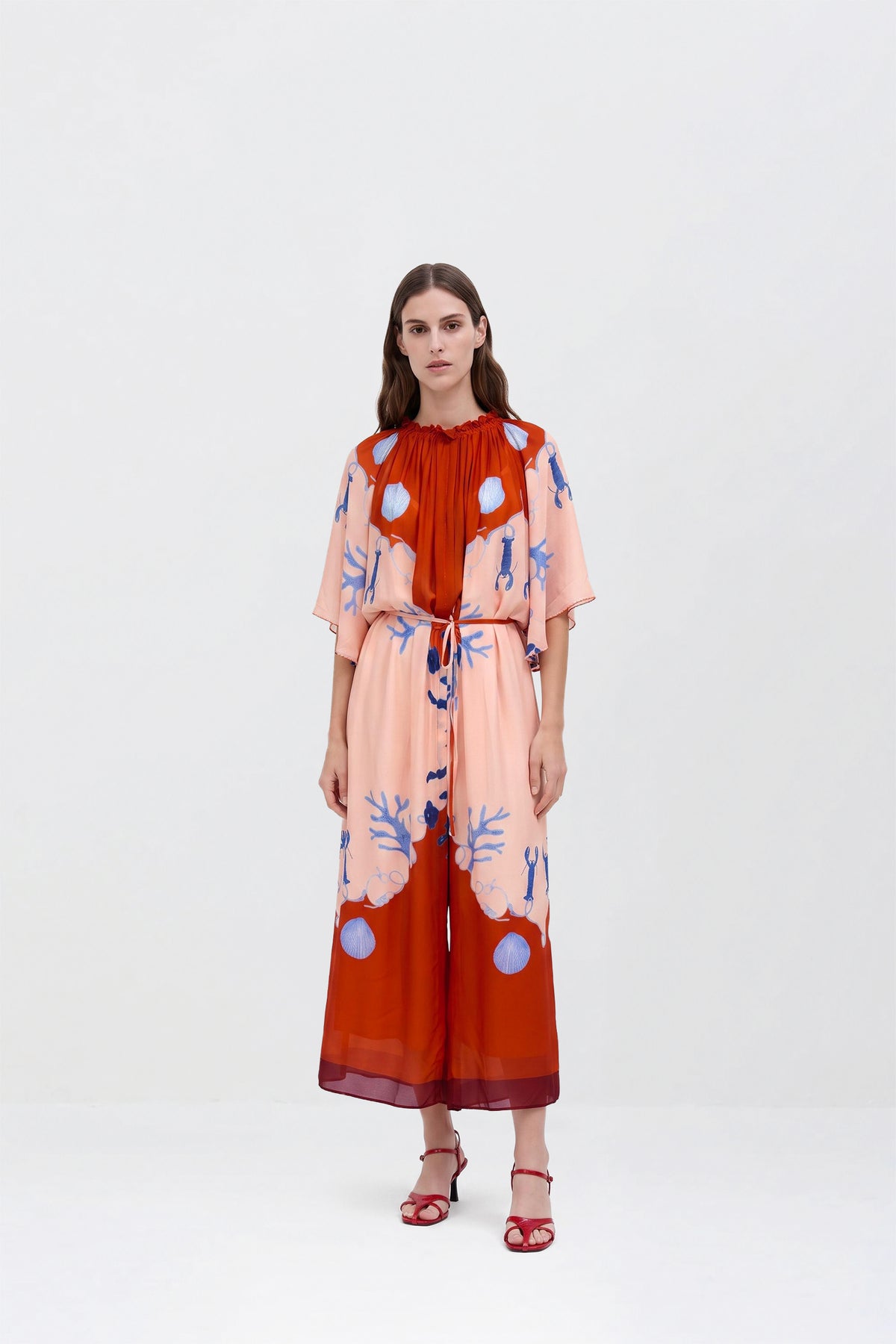 VESTIDO BATA FLORAL MARÍTIMO
