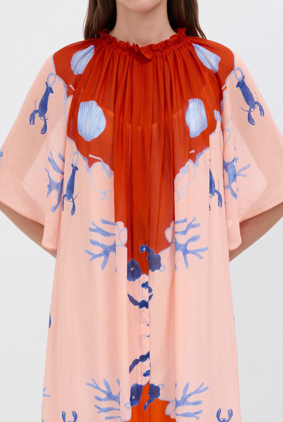 VESTIDO BATA FLORAL MARÍTIMO