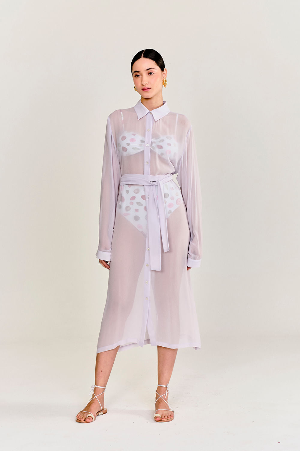 CHEMISE RETA LILAS