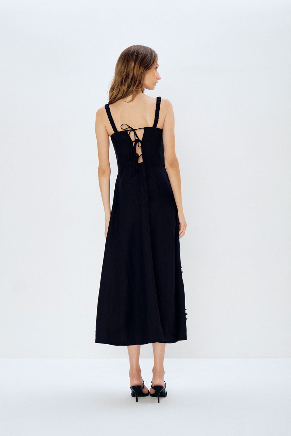 VESTIDO MEIA TACA ROTAS PRETO